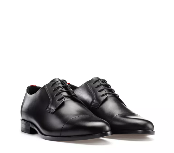 Giày Hugo Boss Polished With Cap-toe Detail 'Black' 50470174 - Ảnh 2