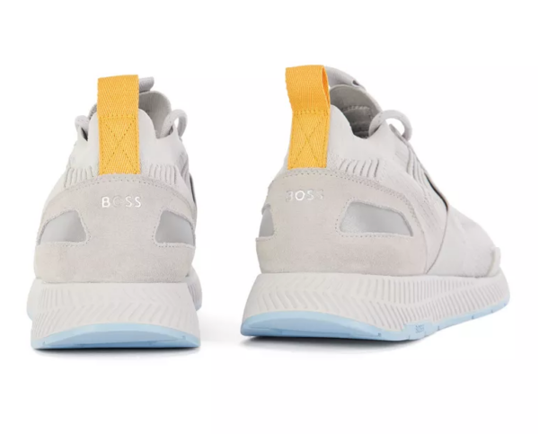 Giày Hugo Boss Sock Trainers 'Light Grey' HBEU50470596-057 - Ảnh 3