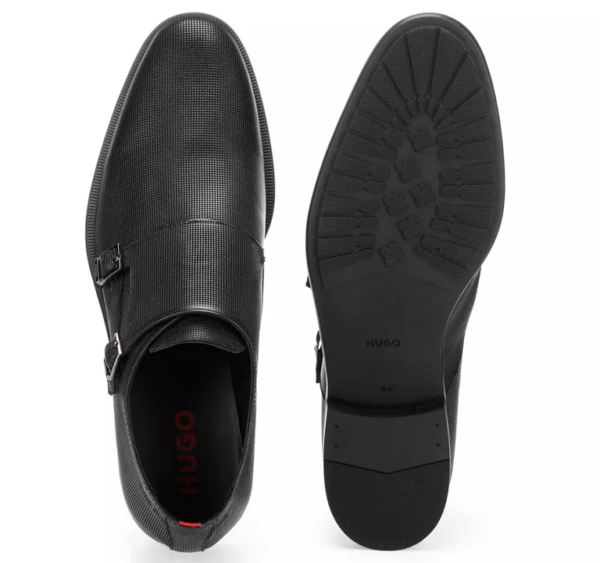 Giày Hugo Boss In Printed Leather 'Black' HBEU50474707-001 - Ảnh 3