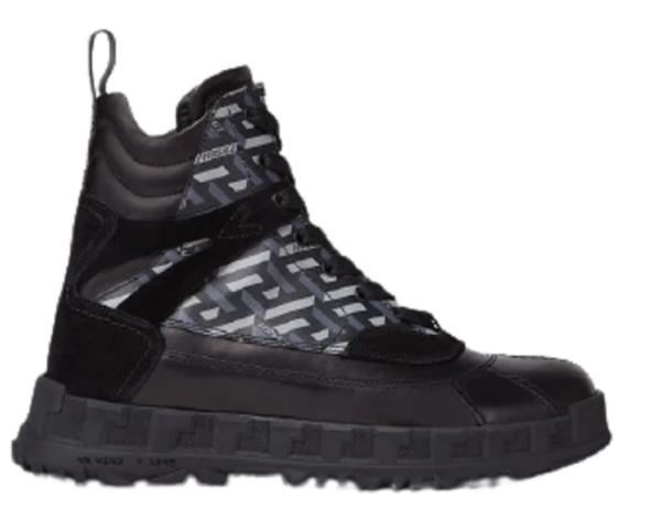 Giày Versace Greca Rhegis La Greca Print Boots Black 1001955-1A01745-5B240