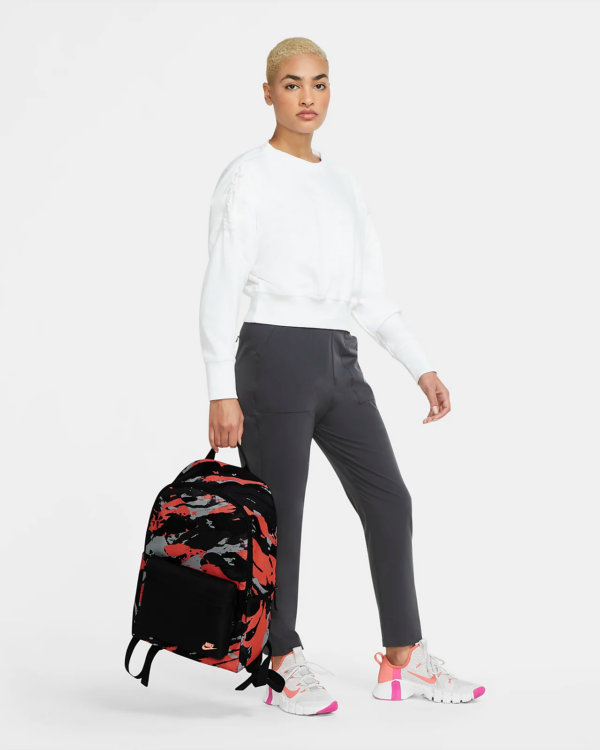 Balo Nike Heritage Printed Backpack Dark Smoke Grey CU9270-020 - Ảnh 4
