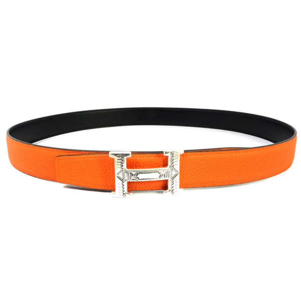 Thắt Lưng Hermes Touareg 'Black Orange' 073967CA-AE - Ảnh 2