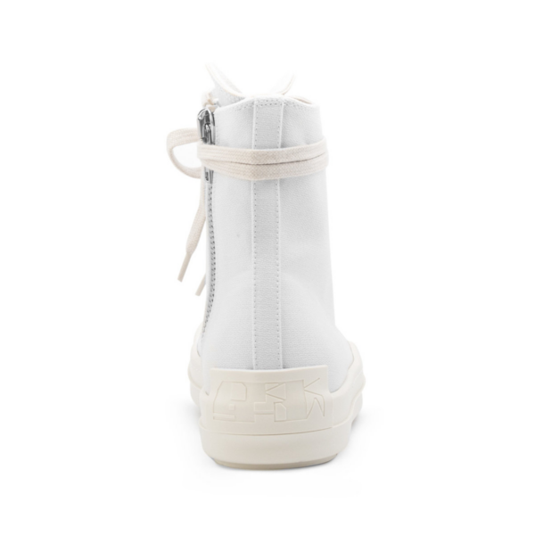 Giày Rick Owens White High Top Sneakers DS21S2800 W - Ảnh 4