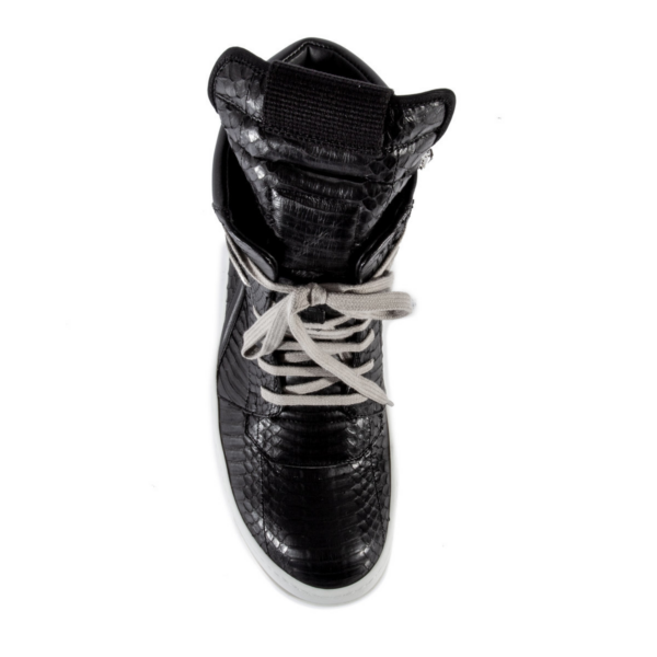 Giày Rick Owens Geobasket Leather Sneakers In Black RP20S1894 - Ảnh 4