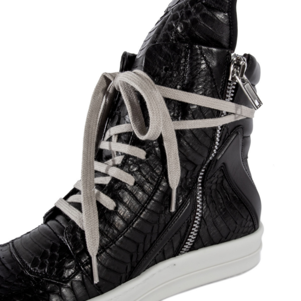 Giày Rick Owens Geobasket Leather Sneakers In Black RP20S1894 - Ảnh 3