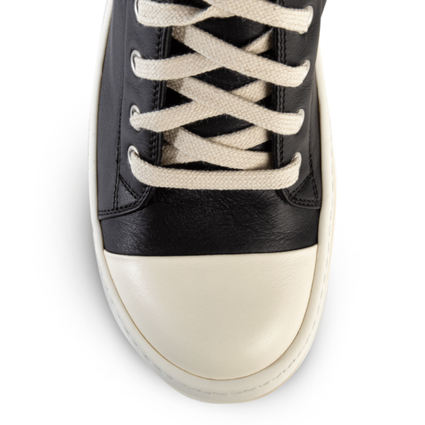 Giày Rick Owens Leather Low Sneakers In Black RP21S3891 - Ảnh 3