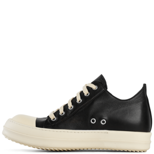 Giày Rick Owens Leather Low Sneakers In Black RP21S3891 - Ảnh 2