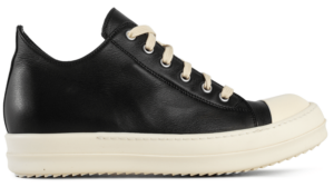 Giày Rick Owens Leather Low Sneakers In Black RP21S3891