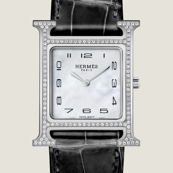 Dong Ho Hermes Heure H Watch 'Black Croco' W047215WW00