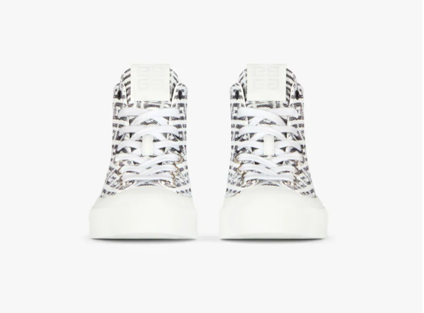 Giày Givenchy City High 4G Jacquard 'White Black' BE0025E10N-004 - Ảnh 2