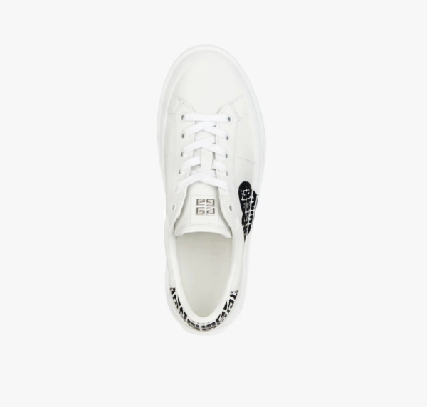 Giày Givenchy In Leather With Tag 'White Black' BE0027E19Z-116 - Ảnh 5