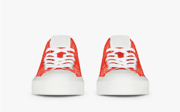 Giày Givenchy With Bandana Printed Canvas 'Red White' - Ảnh 2