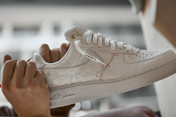 Giày Nike Air Force 1 Low x Louis Vuitton Virgil 'White' CT1741-101 - Ảnh 5
