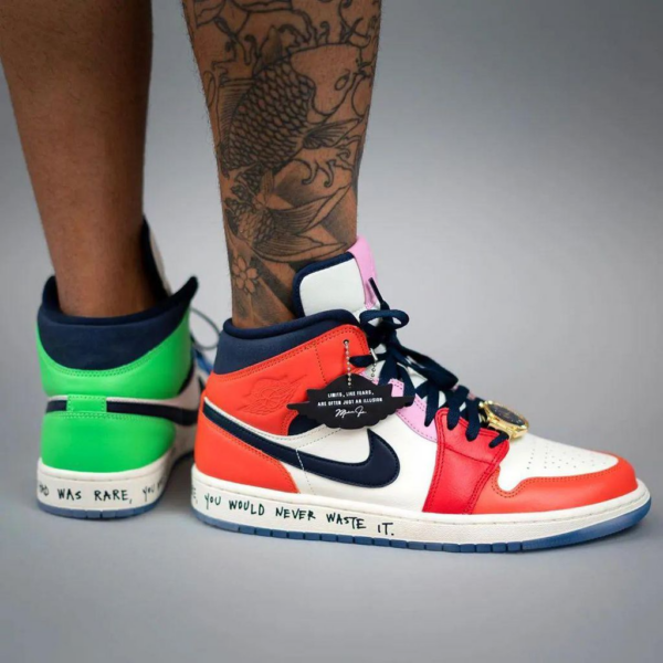 Giày Nike Melody Ehsani x Wmns Air Jordan 1 Mid 'Fearless' CQ7629-100 - Ảnh 4