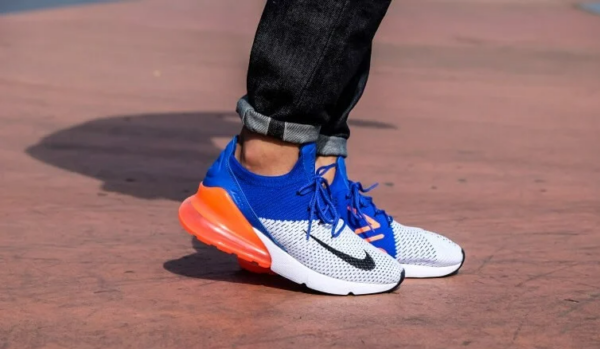 Giày Nike Air Max 270 Flyknit 'Blue Crimson' AO1023-101 - Ảnh 2