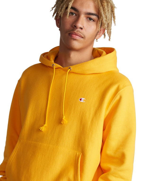Áo Champion Reverse Weave Pullover Hoodie Team Gold GF68 Y06145 - Ảnh 2