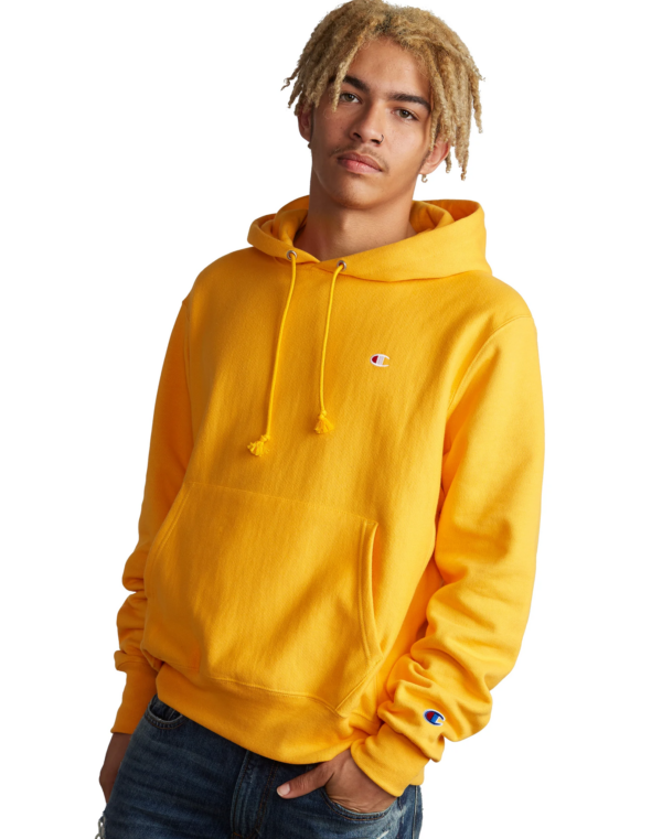 Áo Champion Reverse Weave Pullover Hoodie Team Gold GF68 Y06145 - Ảnh 5