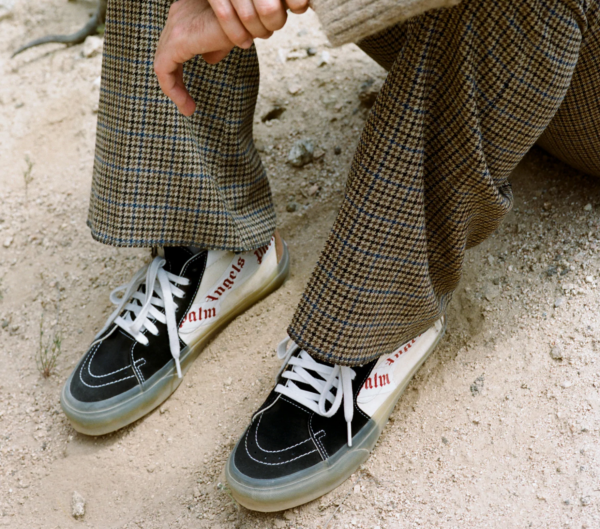 Giày Vans Palm Angels x Sk8-Mid VLT LX 'Black' VN0A7TNH78C - Ảnh 2