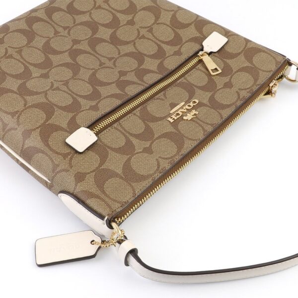 Túi Coach Rowan Pile Bag Khaki Chalk C1554 IMDJ8 - Ảnh 5