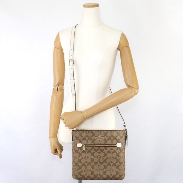 Túi Coach Rowan Pile Bag Khaki Chalk C1554 IMDJ8 - Ảnh 8