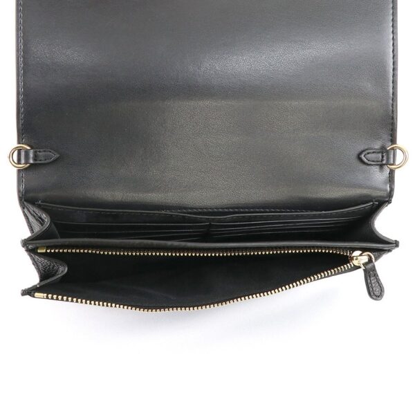 Túi Coach Anna Foldover Crossbody Clutch Black 3037 IMBLK - Ảnh 6