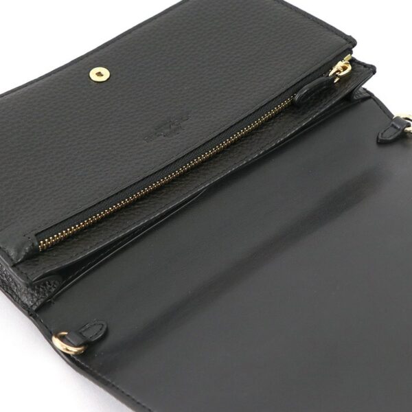 Túi Coach Anna Foldover Crossbody Clutch Black 3037 IMBLK - Ảnh 4