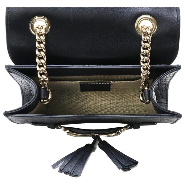 Túi Gucci Emily Mini Microguccissima Crossbody Black 449636 BMJ1J 1000 - Ảnh 6