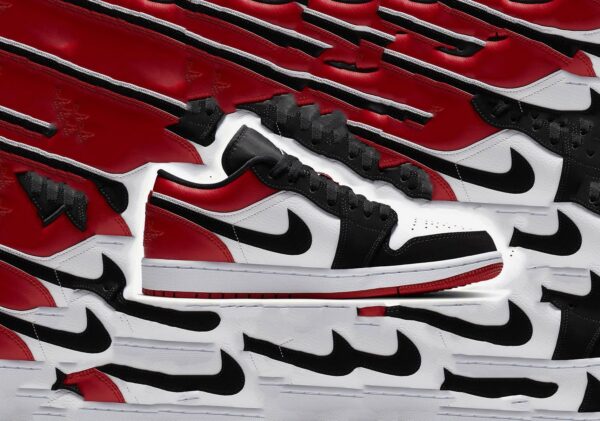 Giày Nike Air Jordan 1 Low 'Black Toe' 553558-116 - Ảnh 7