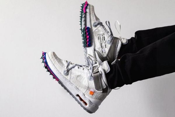 Giày Nike Off-White x Air Force 1 Mid 'White' DO6290-100 - Ảnh 4