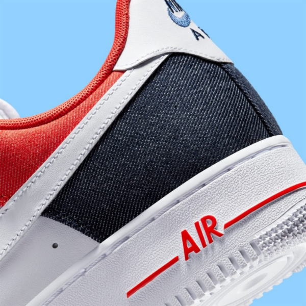 Giày Nike Air Force 1 ’07 LX ‘White Red Denim’ DJ5174-100 - Ảnh 3