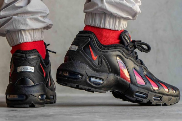 Giày Nike Supreme x Air Max 96 'Black' CV7652-002 - Ảnh 4