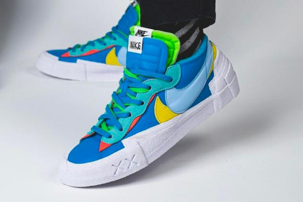 Giày Nike KAWS x sacai x Blazer Low 'Neptune Blue' DM7901-400 - Ảnh 5