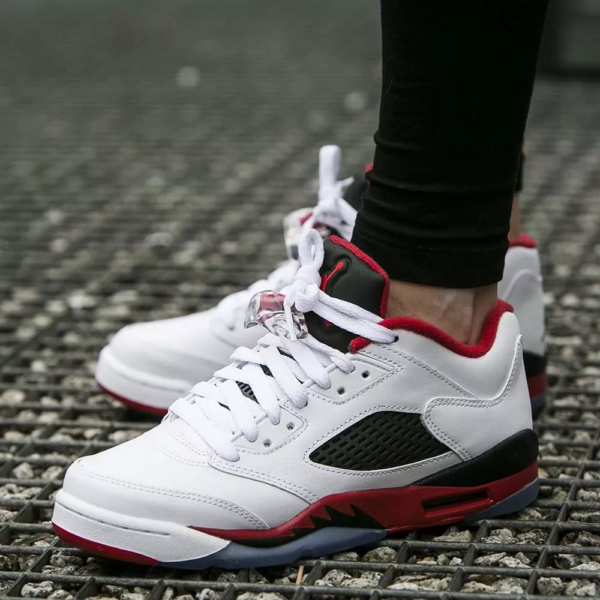 Giày Nike Air Jordan 5 Retro Low GS 'Fire Red' 2016 314338-101 - Ảnh 2