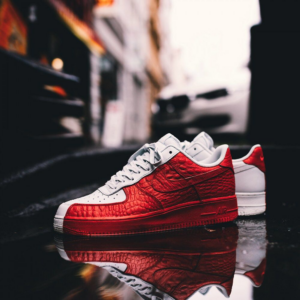 Alternative view of Giày Nike Air Force 1 Low Split Grey Red 905345-005