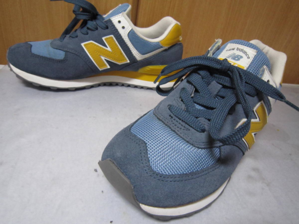 Giày New Balance Wmns 574 'Blue Yellow White' WL574LDD - Ảnh 4