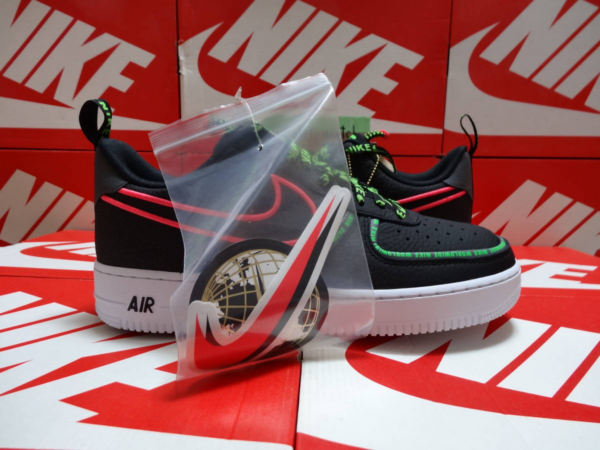Giày Nike Air Force 1 07 PRM Worldwide Black Green Strike Crimson CK7213-001 - Ảnh 6