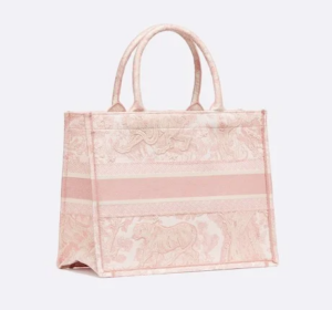 Tui Dior Medium Book Tote 'Pink Toile De Jouy Embroidery' M1296ZTDT-M956