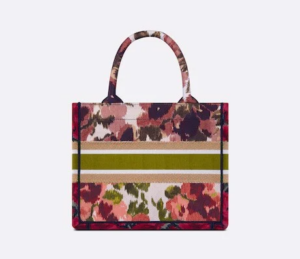 Tui Dior Small Book Tote 'Multicolor Floral Embroidery With Heathered Effect' M1265ZRZQ-M884