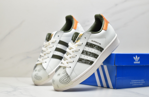 Giày Adidas Superstar 'Green Orange' GX3656 - Ảnh 4
