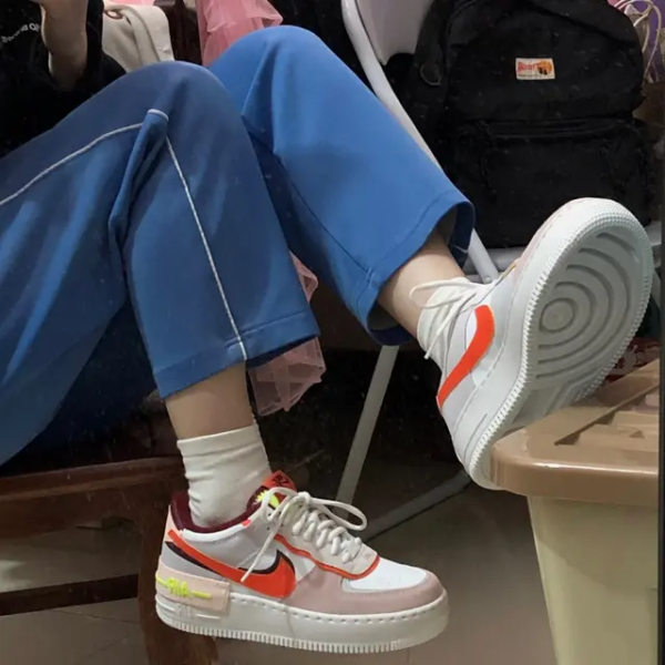 Giày Nike Wmns Air Force 1 Shadow 'Team Red Orange Pearl' CU8591-600 - Ảnh 7