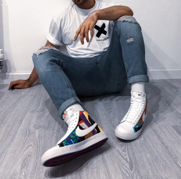 Giày Ruohan Wang x Nike Blazer Mid ’77 'Multicolor' CZ3775-900 - Ảnh 7