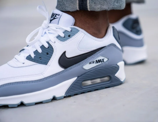 Giày Nike Air Max 90 'White Grey Obsidian' CT4352-100 - Ảnh 4