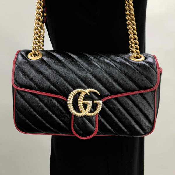 Túi Gucci GG Marmont Shoulder Bag Black 443497-0OLFX-8277 - Ảnh 3