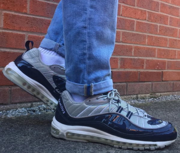 Giày Nike Supreme x Air Max 98 'Obsidian' 844694-400 - Ảnh 4