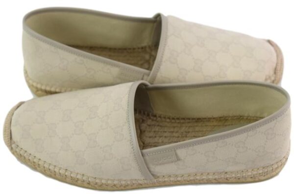 Giày Gucci Monogram Signature Espadrilles 35 Off White 466902-FV590-9073 - Ảnh 5