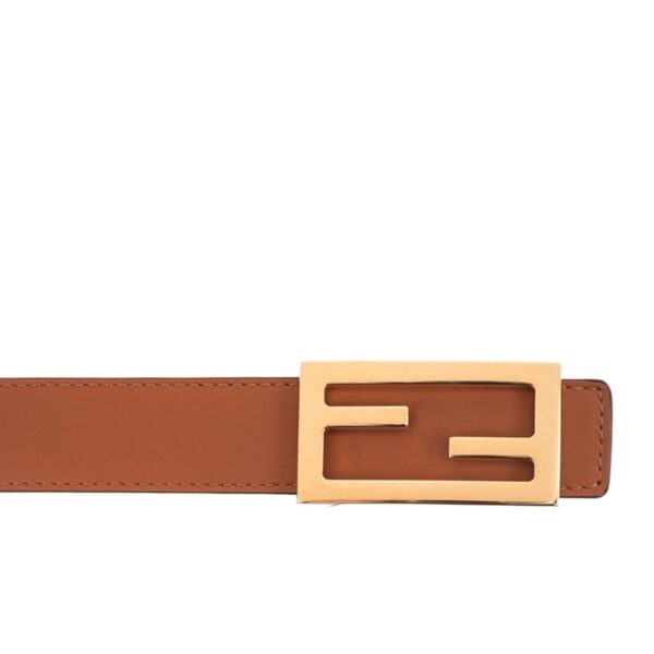 Thắt Lưng Fendi Reversible FF Logo Belt In Brown 8C0605ADK8F1BZP - Ảnh 3