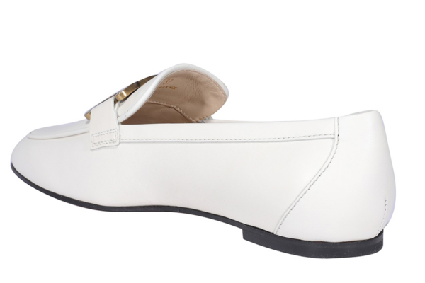 Giày Tod's KATE ALMOND TOE LEATEHR LOAFERS IN WHITE XXW79A0DD00MIDB001 - Ảnh 4