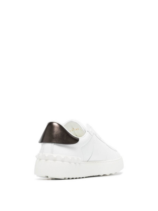 Giày Valentino Gavarani Women's White Leather Sneakers UW2S0781PSTA01 - Ảnh 3