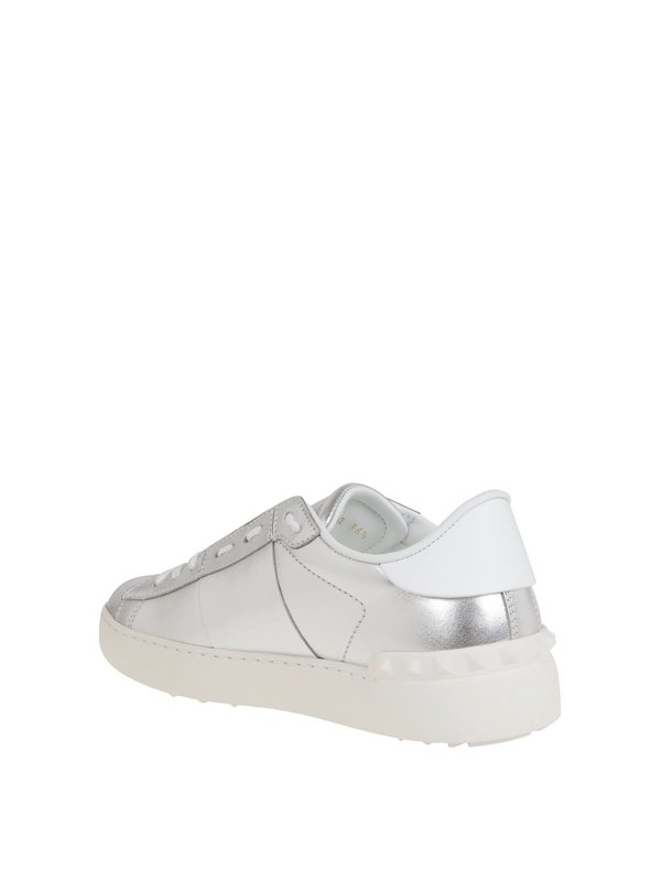 Giày Valentino Open Metallic Leather Sneakers UW2S0781ASZAB5 - Ảnh 5