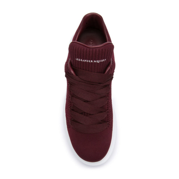 Giày Alexander McQueen Lace Up Dark Red Knit Sneakers 533699-W4I90-6559 - Ảnh 4